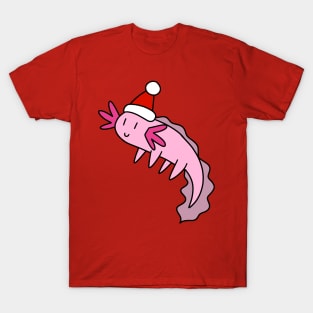 Santa Hat Axolotl T-Shirt